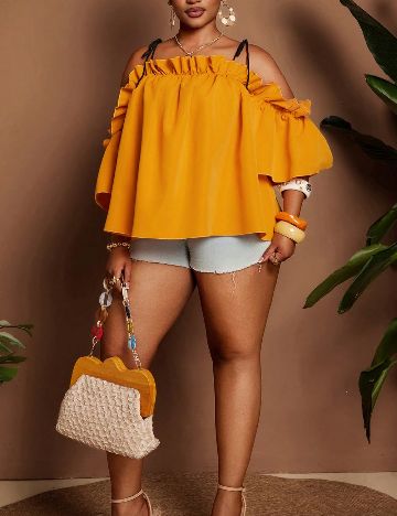 Bluza SHEIN CURVE, portocaliu
