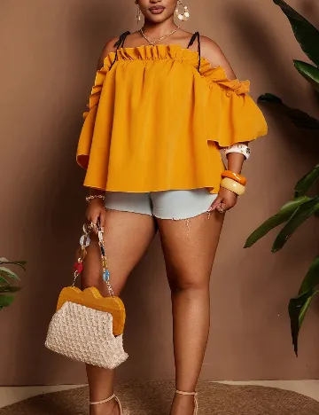 Bluza SHEIN CURVE, portocaliu