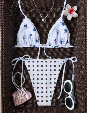 Costum de baie SHEIN, alb