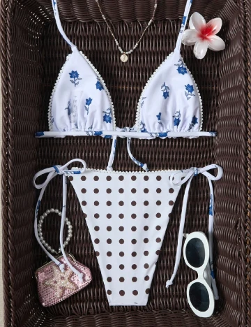 Costum de baie SHEIN, alb