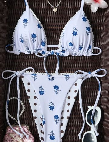Costum de baie SHEIN, alb