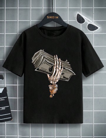 Tricou Shein Kids, negru