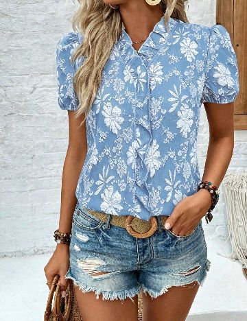 Bluza Emery Rose, albastru