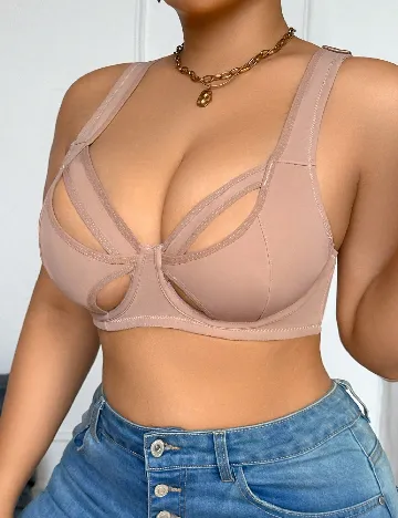Sutien SHEIN CURVE, maro deschis