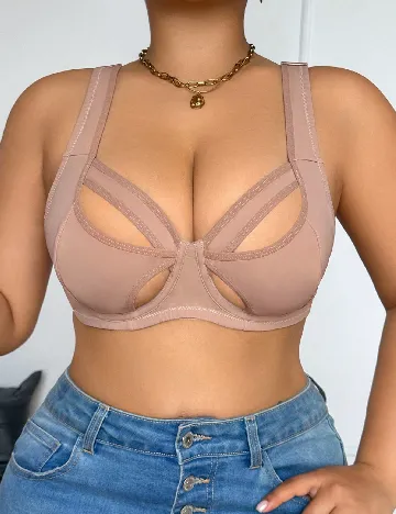 Sutien SHEIN CURVE, maro deschis