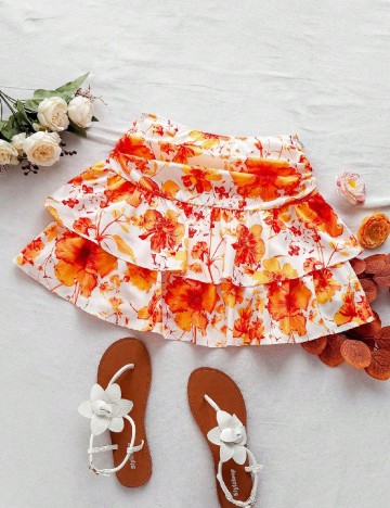 Fusta SHEIN, floral print