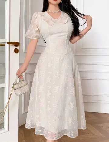 Rochie medie SHEIN, ecru