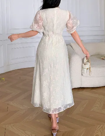 Rochie medie SHEIN, ecru