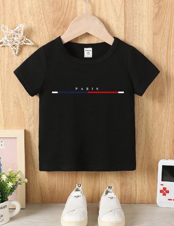Tricou Shein Kids, negru
