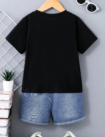 Tricou Shein Kids, negru