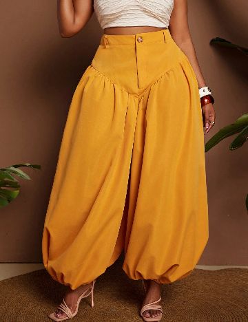 Pantaloni SHEIN CURVE, galben