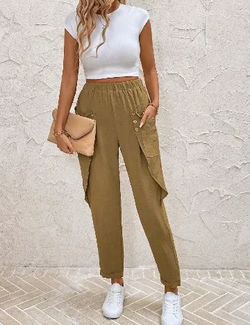 Pantaloni SHEIN, maro