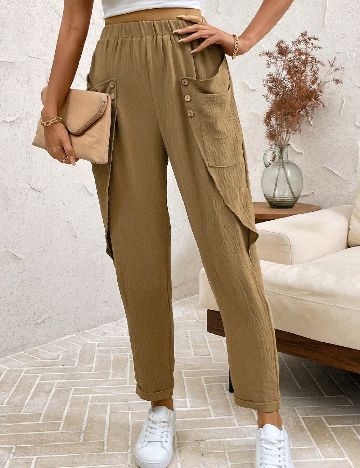 Pantaloni SHEIN, maro