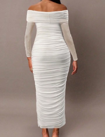 Rochie lunga SHEIN Maternity, alb