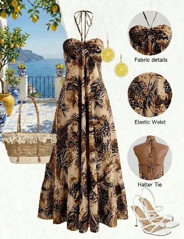 Rochie lunga SHEIN, animal print