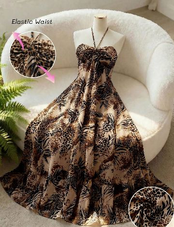 Rochie lunga SHEIN, animal print