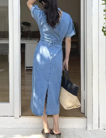 Rochie lunga Dazy, albastru