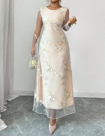 Rochie lunga SHEIN, crem