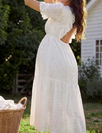 Rochie lunga SHEIN Maternity, alb