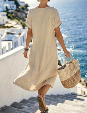 Rochie lunga SHEIN, bej