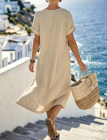 Rochie lunga SHEIN, bej