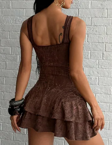 Rochie scurta SHEIN, maro