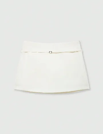 Fusta pantalon SHEIN, ecru