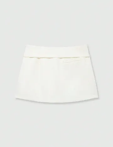 Fusta pantalon SHEIN, ecru