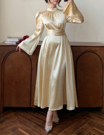 Rochie lunga Dazy, galben