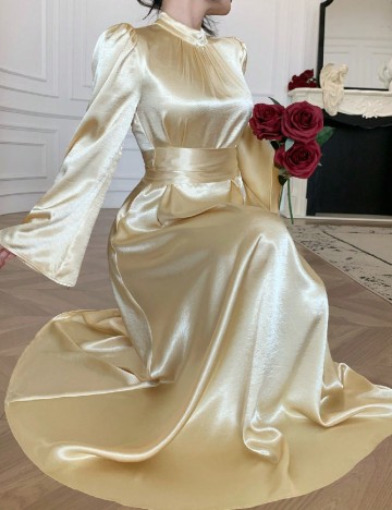 Rochie lunga Dazy, galben