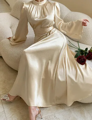 Rochie lunga Dazy, galben