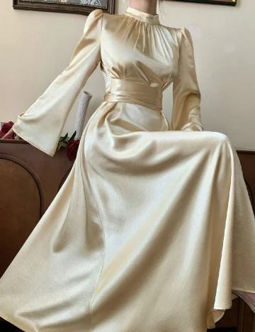 Rochie lunga Dazy, galben