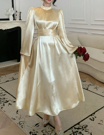 Rochie lunga Dazy, galben