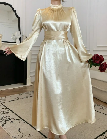 Rochie lunga Dazy, galben
