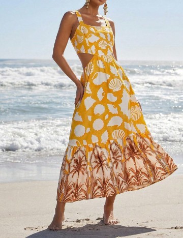 Rochie medie SHEIN, galben