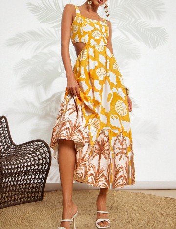 Rochie medie SHEIN, galben