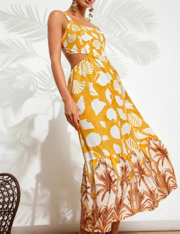 Rochie medie SHEIN, galben