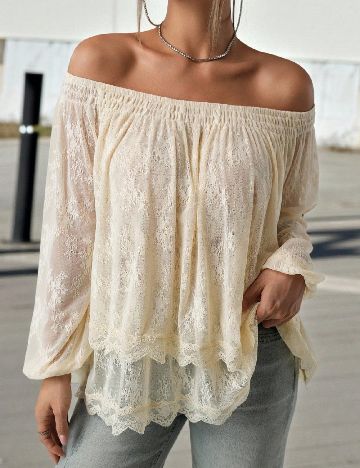 Bluza Oversize SHEIN, crem