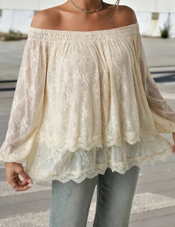 Bluza Oversize SHEIN, crem