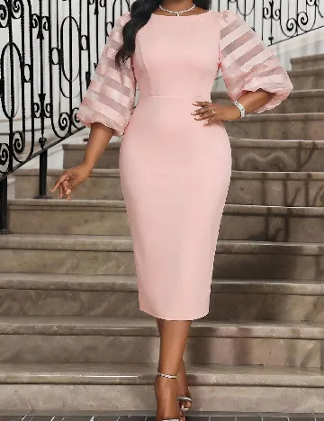 Rochie medie SHEIN CURVE, roz