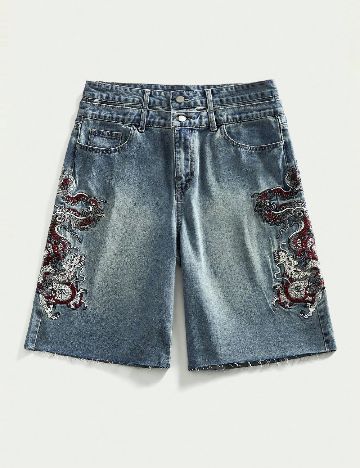 Pantaloni scurti Romwe, albastru