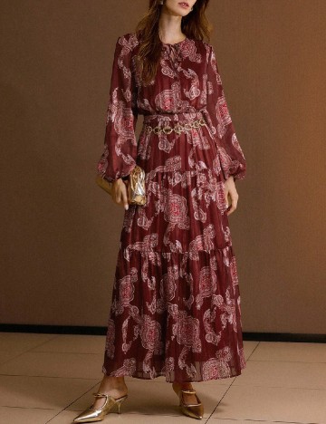 Rochie lunga MOTF, mix culori