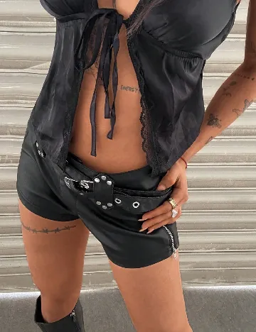 Pantaloni scurti SHEIN, negru