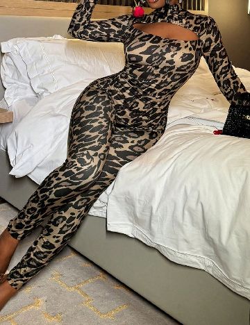 Salopeta SHEIN, animal print