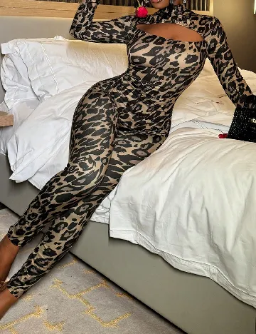 Salopeta SHEIN, animal print