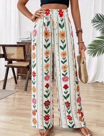 Pantaloni SHEIN, alb