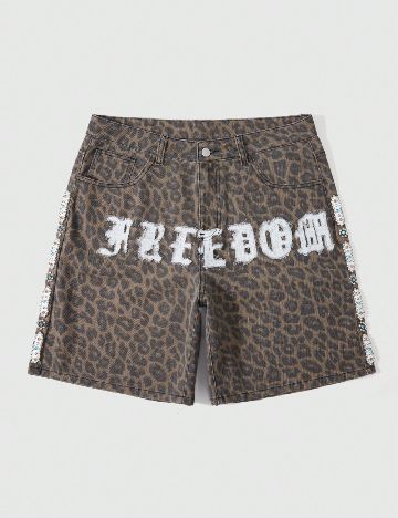 Pantaloni scurti Romwe, animal print