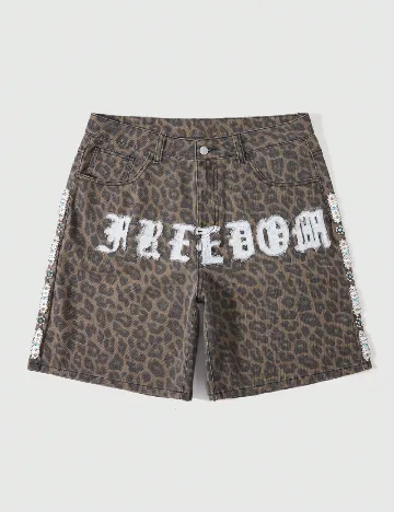 Pantaloni scurti Romwe, animal print