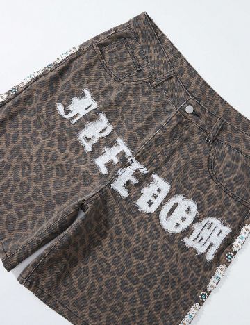 Pantaloni scurti Romwe, animal print