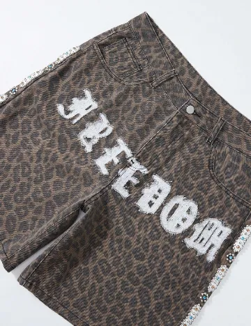 Pantaloni scurti Romwe, animal print